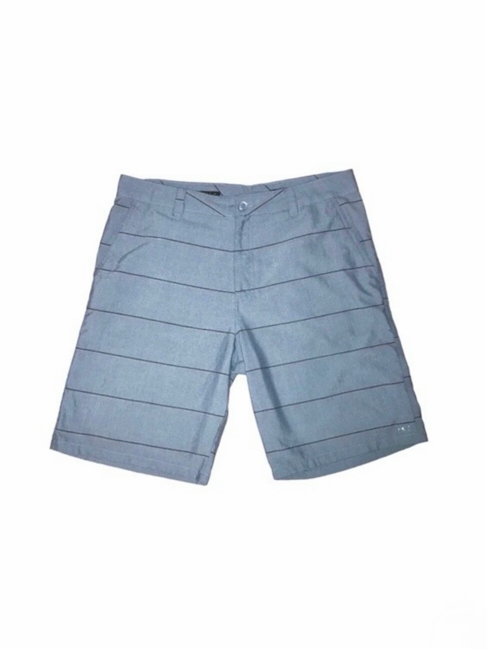 O'Neill Mens Relaxed Fit Flat Front Blue Striped Chino Shorts Size 36